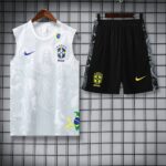 Brazil 2025-26 White Jesus Graphic Vest Training Kit - Image 3