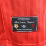 Manchester United 2025-26 Red White Collar Pinstripes Co-Branded Jersey Player Version - Image 3