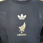 Mexico 2025-26 Gold Cup Edition Black Gold Long Sleeve Jersey Player Version - Image 3