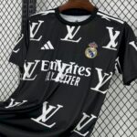 Real Madrid x Louis Vuitton 2025-26 Black Special Edition Jersey - Image 3