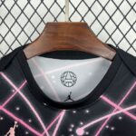 PSG 2025-26 Black with Pink Laser Grid Pattern Pre-Match Training Jersey - Image 3