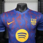 Barcelona 2025-26 Blue Red Brush Special Edition Jersey Player Version - Image 3