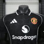 Manchester United 2025-26 Black White Trim Special Edition Jersey Player Version - Image 3