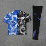 Real Madrid 2025-26 Black Blue Half Zip Long Sleeve Training Kit - Image 4
