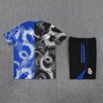 Real Madrid 2025-26 Black Blue Short Sleeve Training Kit - Image 4