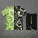 Real Madrid 2025-26 Black Green Short Sleeve Training Kit - Image 4