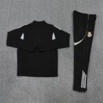 Real Madrid 2025-26 Black Half Zip Long Sleeve Training Kit - Image 4