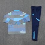 Real Madrid 2025-26 Light Blue (Camo Edition) Half Zip Long Sleeve Training Kit - Image 4