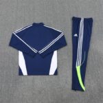 Real Madrid 2025-26 Royal Blue Half Zip Long Sleeve Training Kit - Image 4