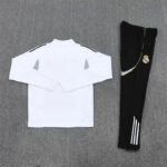 Real Madrid 2025-26 White Half Zip Long Sleeve Training Kit - Image 4