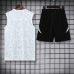 Real Madrid 2025-26 White Geometric Vest Training Kit - Image 4