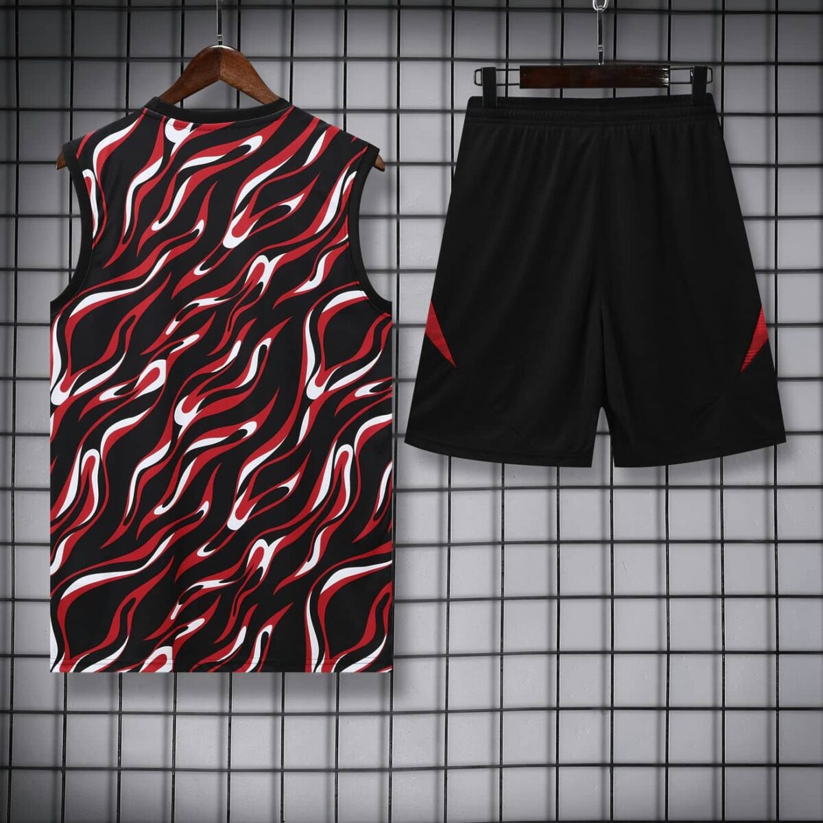 Manchester United 2025-26 Black Flame Vest Training Kit - Image 4