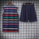 France 2025-26 Black with Multi-Color Stripes Vest Training Kit - Image 4