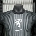 Netherlands 2025-26 Black Striped Goalkeeper Jersey Player Version - Image 4