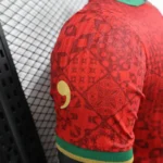Portugal 2025-26 Red Geometric Anniversary Edition Jersey Player Version - Image 4
