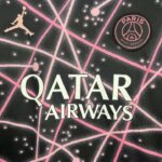 PSG 2025-26 Black with Pink Laser Grid Pattern Pre-Match Training Jersey - Image 4