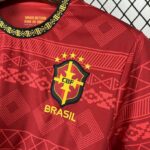 Brazil 2025-26 Jordan Red Diamond Pattern Special Edition Jersey - Image 4