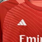 Real Madrid 2025-26 Red Gradient Goalkeeper Kids Kit - Image 4