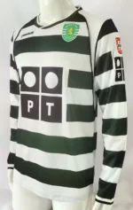 Sporting Lisbon 2001-03 Home Retro Long Sleeve Jersey - Image 4