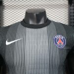 PSG 2025-26 Black Grey Striped Goalkeeper Jersey Player Version - Image 4