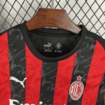 AC Milan 2025-26 Home Long Sleeve Jersey Fan Version - Image 7