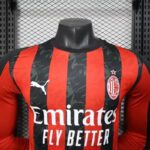 AC Milan 2025-26 Home Long Sleeve Jersey Player Version - Image 4