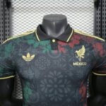 Mexico 2025-26 Black Red Green Floral Special Edition Jersey Player Version - Image 4