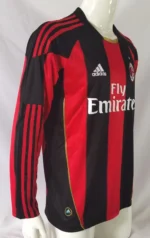 AC Milan 2010-11 Home Retro Long Sleeve Jersey - Image 4