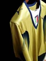 Italy 2006-07 Yellow Goalkeeper Retro Jersey - Image 4