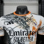 Real Madrid 2025-26 White Gold Dragon Special Edition Jersey Player Version - Image 5