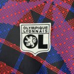 Olympique Lyonnais 2025-26 Purple Geometric Pattern Pre-Match Training Jersey - Image 5