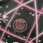 PSG 2025-26 Black with Pink Laser Grid Pattern Pre-Match Training Jersey - Image 5
