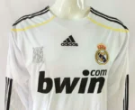 Real Madrid 2009-10 Home Retro Long Sleeve Jersey - Image 5