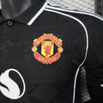 Manchester United 2025-26 Black White Trim Special Edition Jersey Player Version - Image 5