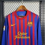 Barcelona 2011-12 Home Retro Long Sleeve Jersey - Image 5