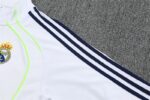 Real Madrid 2025-26 White Green Half Zip Long Sleeve Training Kit - Image 6