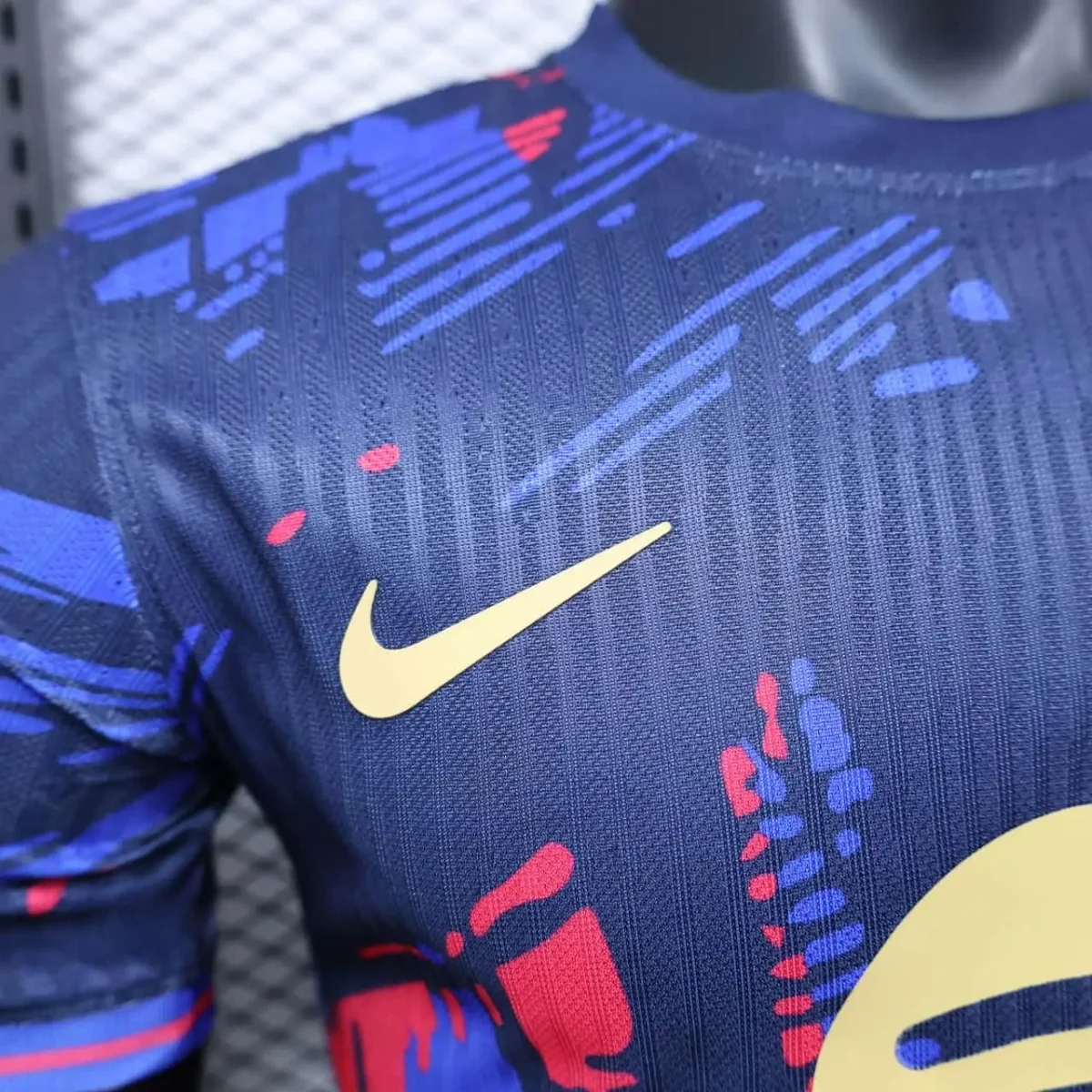 Barcelona 2025-26 Blue Red Brushstroke Special Edition Jersey Player Version - Image 6