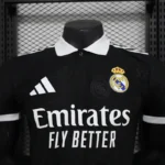 Real Madrid 2025-26 Black White Collar Co-Branded Jersey Player Version - Image 6