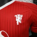 Manchester United 2025-26 Red Pinstripes Crest Co-Branded Jersey Player Version - Image 6
