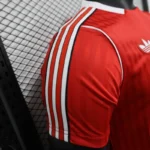 Manchester United 2025-26 Red White Collar Pinstripes Co-Branded Jersey Player Version - Image 6