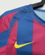 Barcelona 2005-06 Home Champions League Retro Long Sleeve Jersey - Image 6