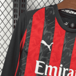 AC Milan 2025-26 Home Long Sleeve Jersey Fan Version - Image 11