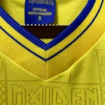 West Ham United 2008-09 Iron Maiden Yellow Retro Jersey - Image 6