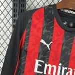 AC Milan 2025-26 Home Long Sleeve Jersey Fan Version - Image 12
