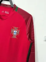 Portugal 2016-17 Home Retro Long Sleeve Jersey - Image 6