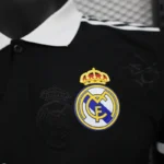 Real Madrid 2025-26 Black White Collar Co-Branded Jersey Player Version - Image 7