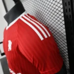 Manchester United 2025-26 Red Pinstripes Crest Co-Branded Jersey Player Version - Image 7
