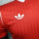 Manchester United 2025-26 Red White Collar Pinstripes Co-Branded Jersey Player Version - Image 7
