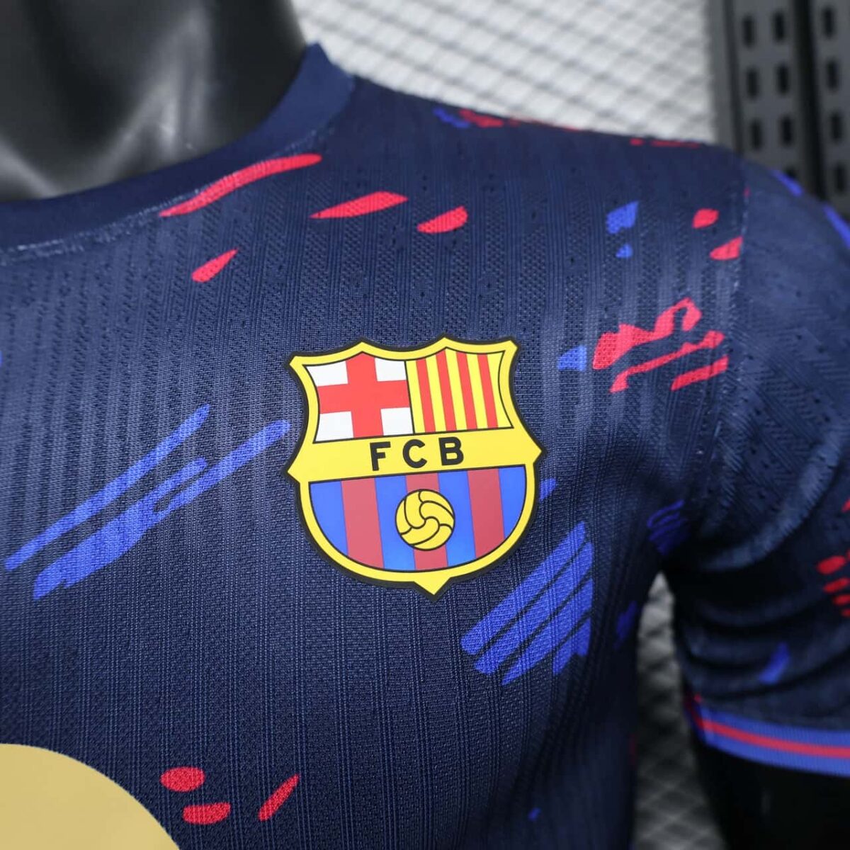 Barcelona 2025-26 Blue Red Brushstroke Special Edition Jersey Player Version - Image 7
