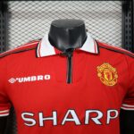 Manchester United 1998-99 Home Retro Jersey Player Version - Image 7